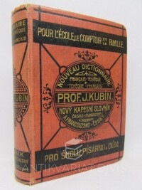 Kubín, Josef, Nový kapesní slovník česko-francouzský a francouzsko-český, 1932