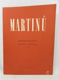 Martinů, Bohuslav, Intermezzo: Housle a klavír / Violon et Piano, 1949