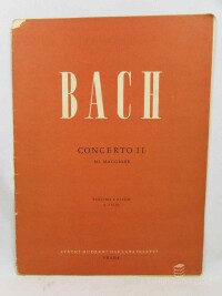 Bach, Johann Sebastian, Concerto II.: Mi Maggiore, Violino e Piano, 1953