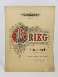 Grieg, Edvard, Klavierstücke Nach Eigenen Liedern, 0