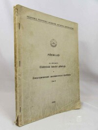 Čistjakov, N. J., Elektrické letecké přístroje - Část II., 1954