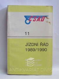 kolektiv, autorů, Jízdní řád 1989/1990 - Mezinárodní a dálkové linky v ČSSR, 1989