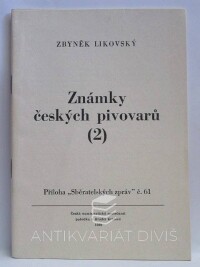 Likovský, Zbyněk, Známky českých pivovarů 2, 1990