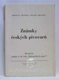 Likovský, Zbyněk, Likovský, Jaroslav, Známky českých pivovarů, 1985