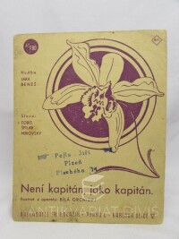Beneš, Jan, Špilar, , Mírovský, , Tobis, , Není kapitán, jako kapitán, 0