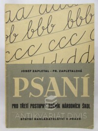 Zapletal, Josef, Zapletalová, Františka, Psaní pro třetí postupný ročník národních škol, 1949